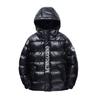 Winter Outdoor Bright Padded Jacket Boys Trendy Hoodie Thickened Windproof Warm Non Washable Down Jacket Cotton Jacket