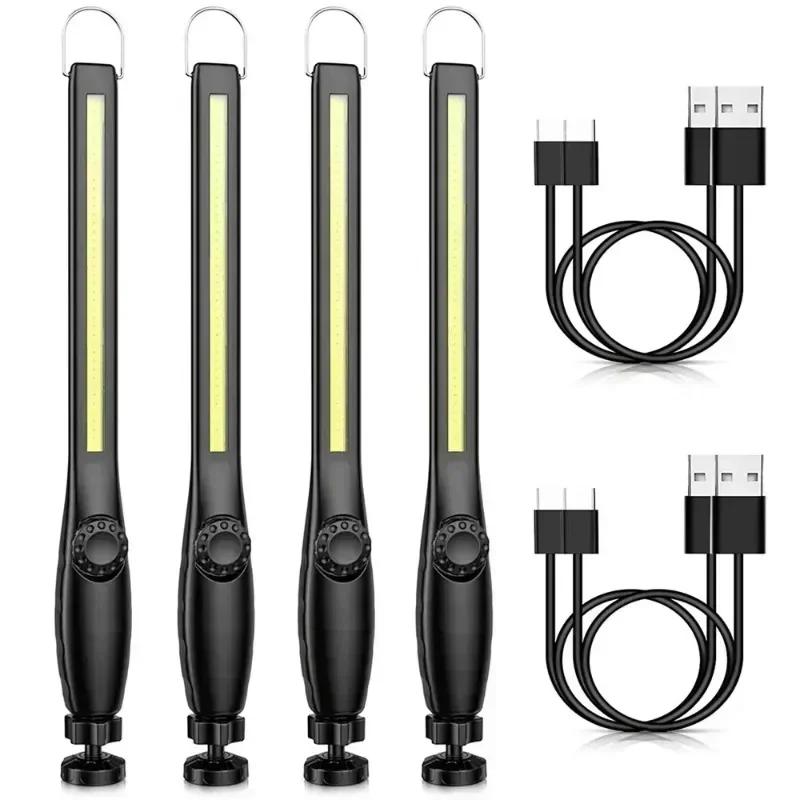 1/2/4 шт. светодиодный фонарик магнитный рабочий фонарь USB перезаряжаемый фонарь крючок портативный фонарь инспекционный фонарь кемпинговый автомобиль ремонтный фонарь