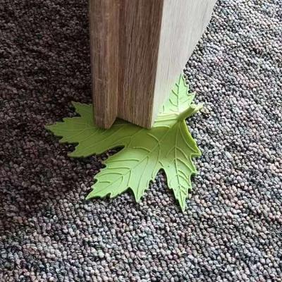 3D-печатный кленовый лист, дверной упор, реалистичный дизайн листа, держатель для предотвращения хлопанья, прочная, нескользящая дверная клинья, декор для дома