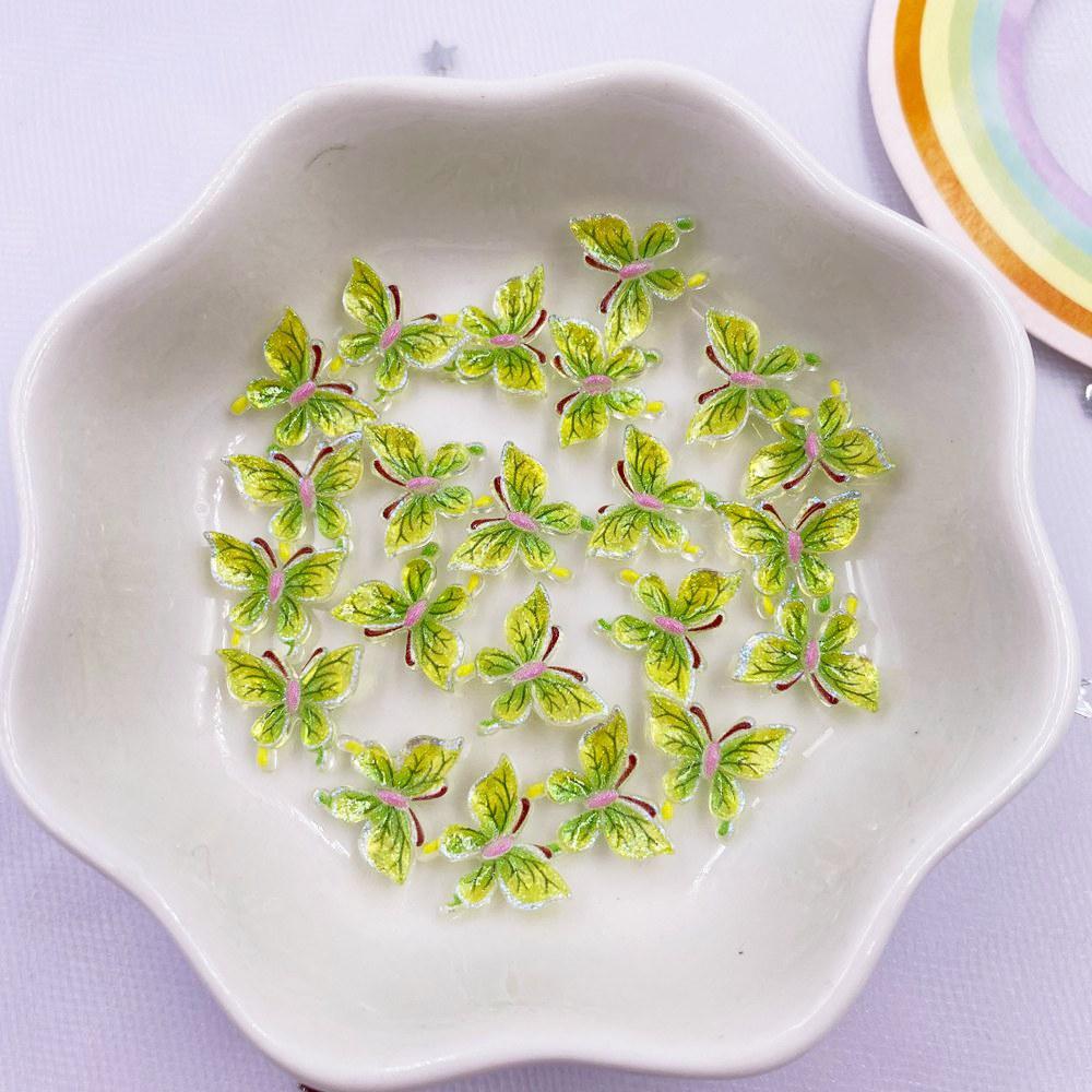 50 шт. красочные мини-милые хрустальные бабочки для дизайна ногтей с плоской задней поверхностью, стразы, аппликация, сделай сам, свадебный декор для скрапбукинга, поделки