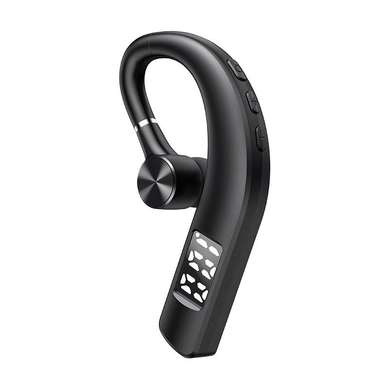 Беспроводные Bluetooth-наушники-гарнитура для спорта F19 с шумоподавлением и цифровым дисплеем, Одно ухо, 5.2