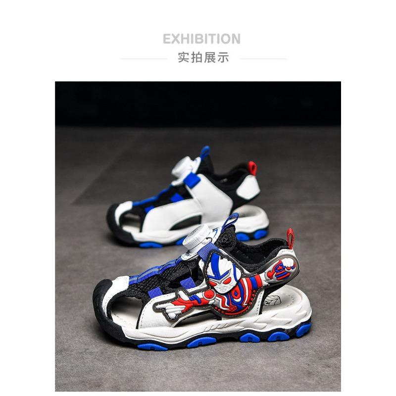 Обувь для пляжа Ultraman Luminous Baotou для мальчиков, летняя, новая, средняя, для детей, с сетчатой поверхностью, дышащая обувь