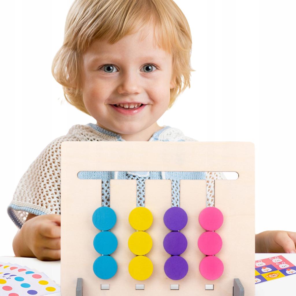 Educational Game Montessori Set Animal Blocks Color Matching