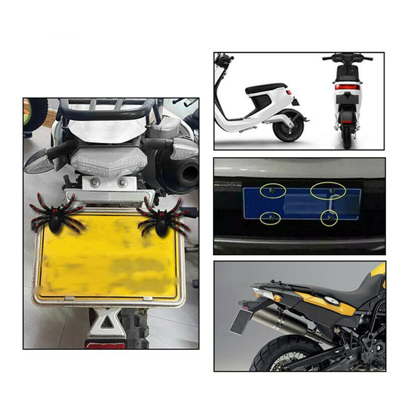 2 шт. 6 мм Универсальная мотоциклетная накладка-паук Рамка номерного знака Болты Винты Колпачки Для большинства мотоциклов M6 Крепежные винты Аксессуары