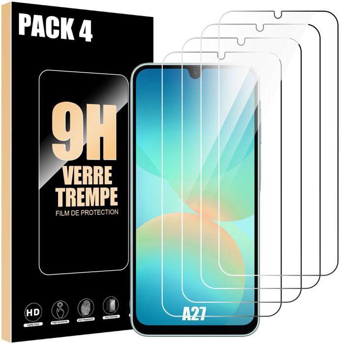 4 Verre Trempé pour Samsung Galaxy A27 5G - Protection d'écran Anti-Rayures 9H Antichoc