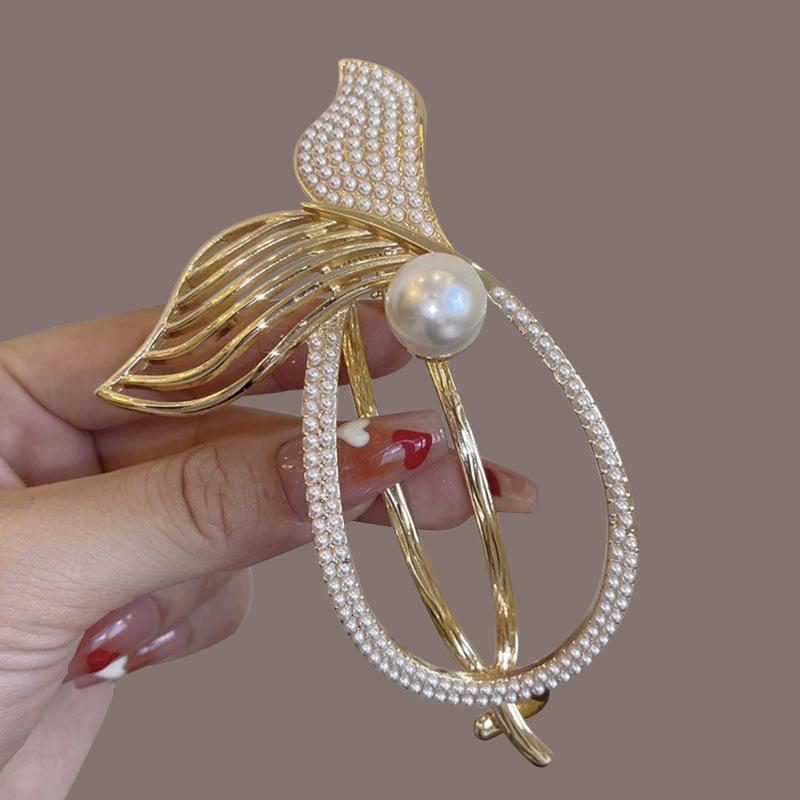 Vintage Pearl Butterfly Hairpin Exquisite Hair Flower Clips for Women Hair Accessories