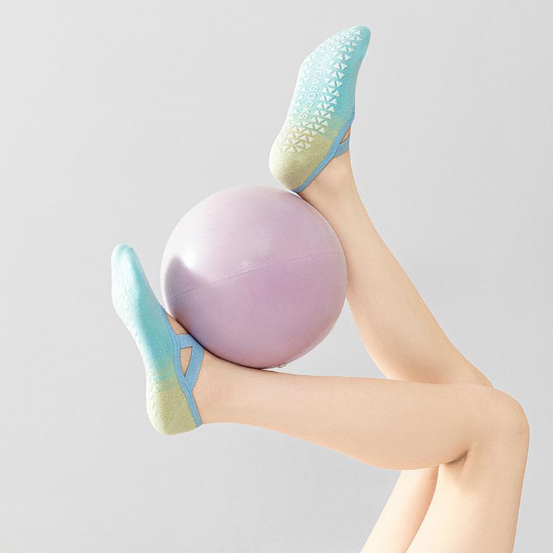 Хлопковые невидимые носки-лодочки градиентного цвета, профессиональные противоскользящие носки для фитнеса, йоги, носки для пилатеса, спортивные носки для тренажерного зала и фитнеса