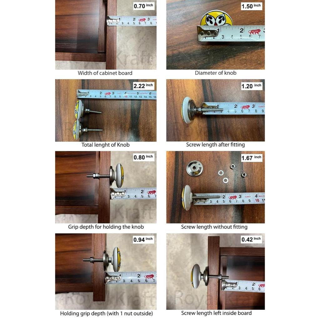 Vintage Ceramic Pull Knobs for Kitchen Cabinet, Door & Drawer, Wardrobe, Cupboard (Set of 10)