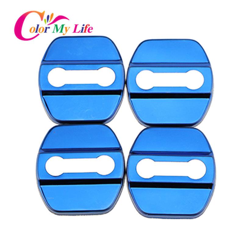 Color My Life 4 шт./компл. дверной замок автомобиля Защитная крышка дверной замок накладка подходит для Nissan X-trail Xtrail T32 2014-2022