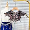 Purple Butterfly Embroidery Hanfu Collar Adult Cloud Shoulder Autumn and Winter New Chinese Style Matching Horse Face Skirt Top