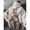 Autumn and Winter Harajuku Fashion Men's Hoodie Casual Y2k Sweater Men's 3d Anime Girl Back Pattern Sports Hoodie