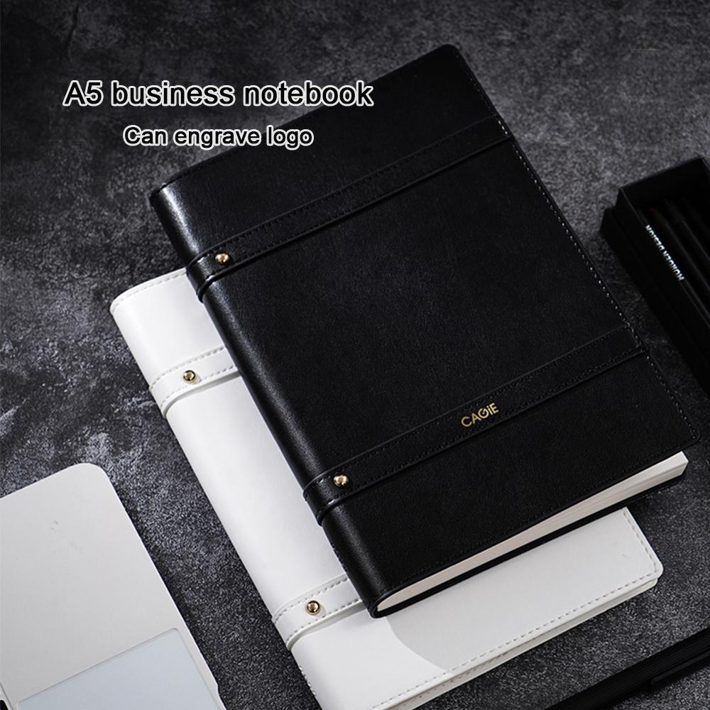 (Logo Can Be Engraved) A5 Business Work Plan, 2024 Student Leather Notebook, Lined/blank Inner Pages, Diary, Notepad, Record Book