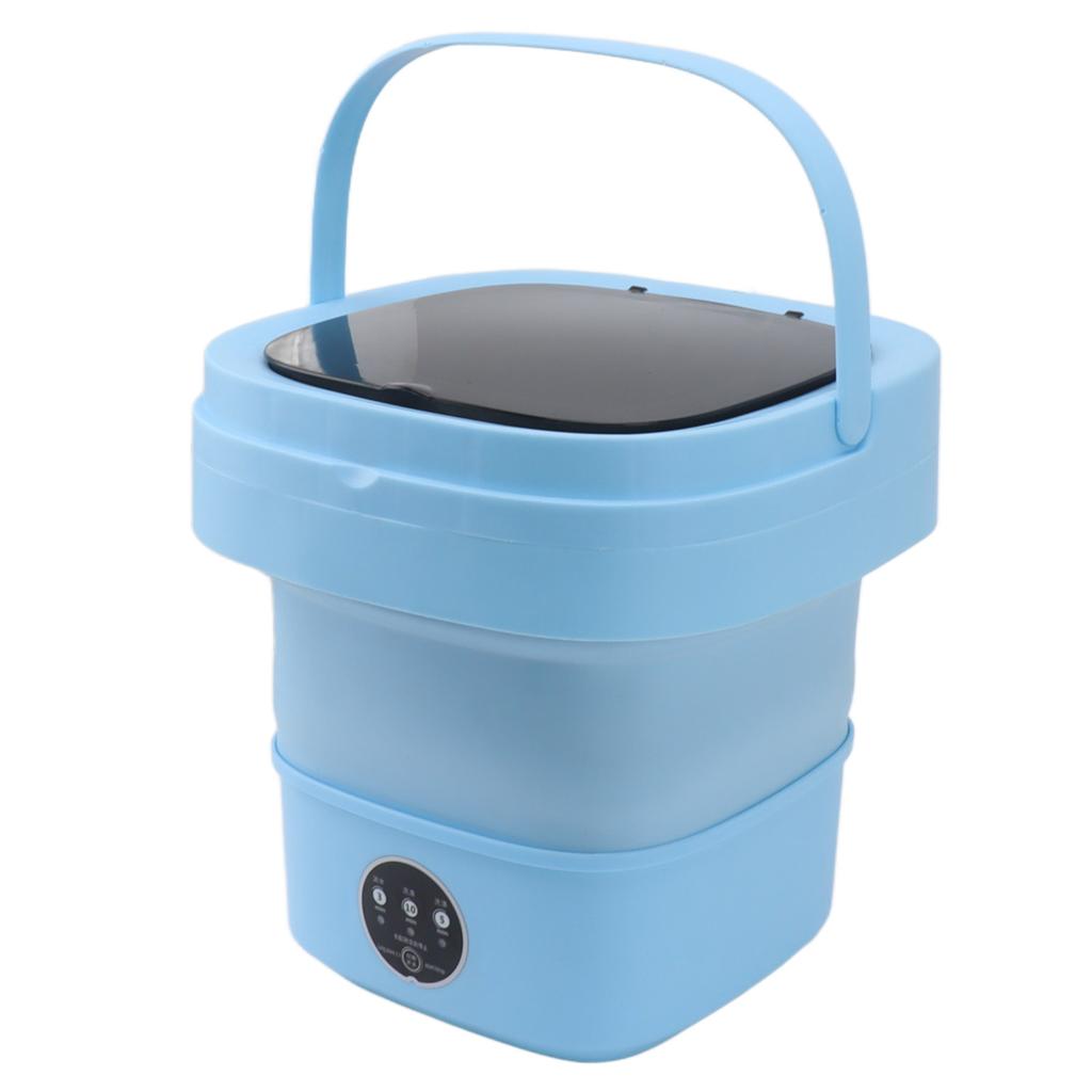 Small Folding Washing Machine TPE and PP 100?240V Built In Dehydrator 6L Mini Portable Bucket