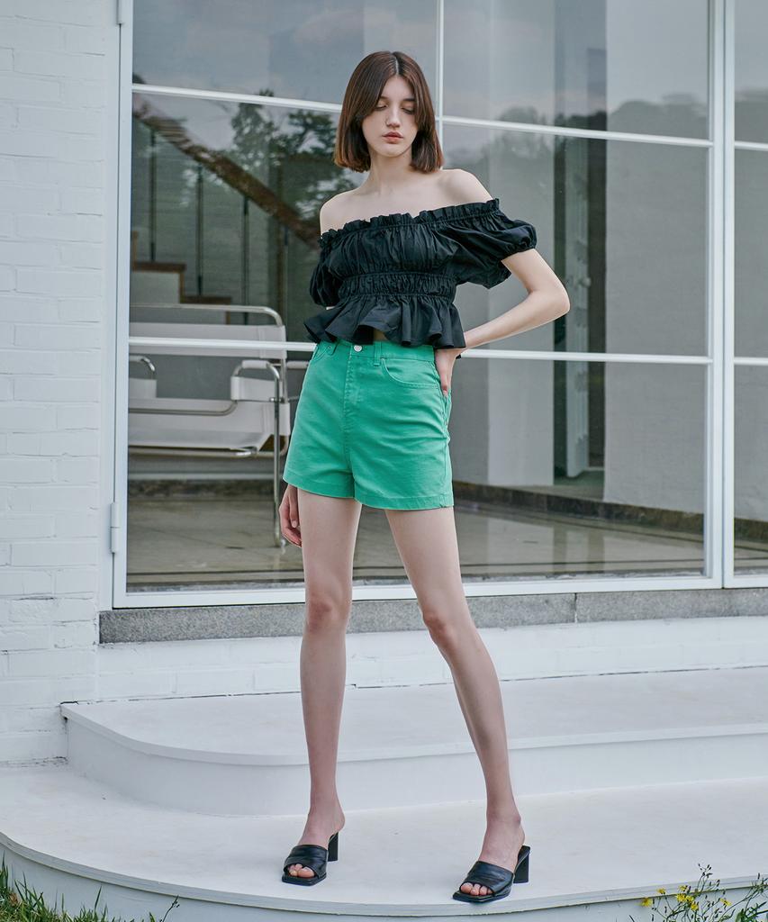 PANDORAFIT [Short] Watery Jeans Mint