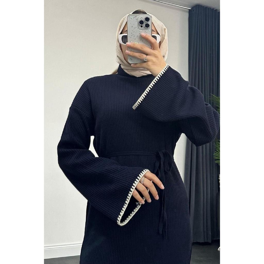 Zeynep Трикотажное Платье Черное