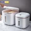 Food Storage Container Moistureproof 5/10kg Rice Container Box with Measuring Cup Cereal Kitchen Pantry Flour Organizer