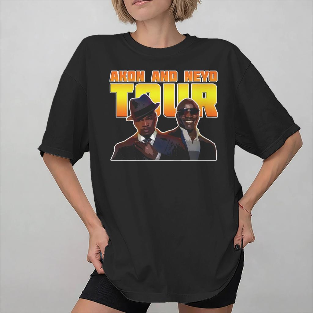 Akon and Neyo Tour Merch Unisex T Shirt Cotton Tee Fashion Tshirt Clothes