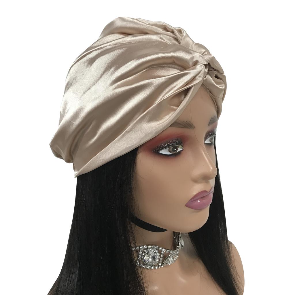 Luxury Design Soft Sleeping Cap for Women Daily Protecting Hair Wave Silk Satin Bonnet