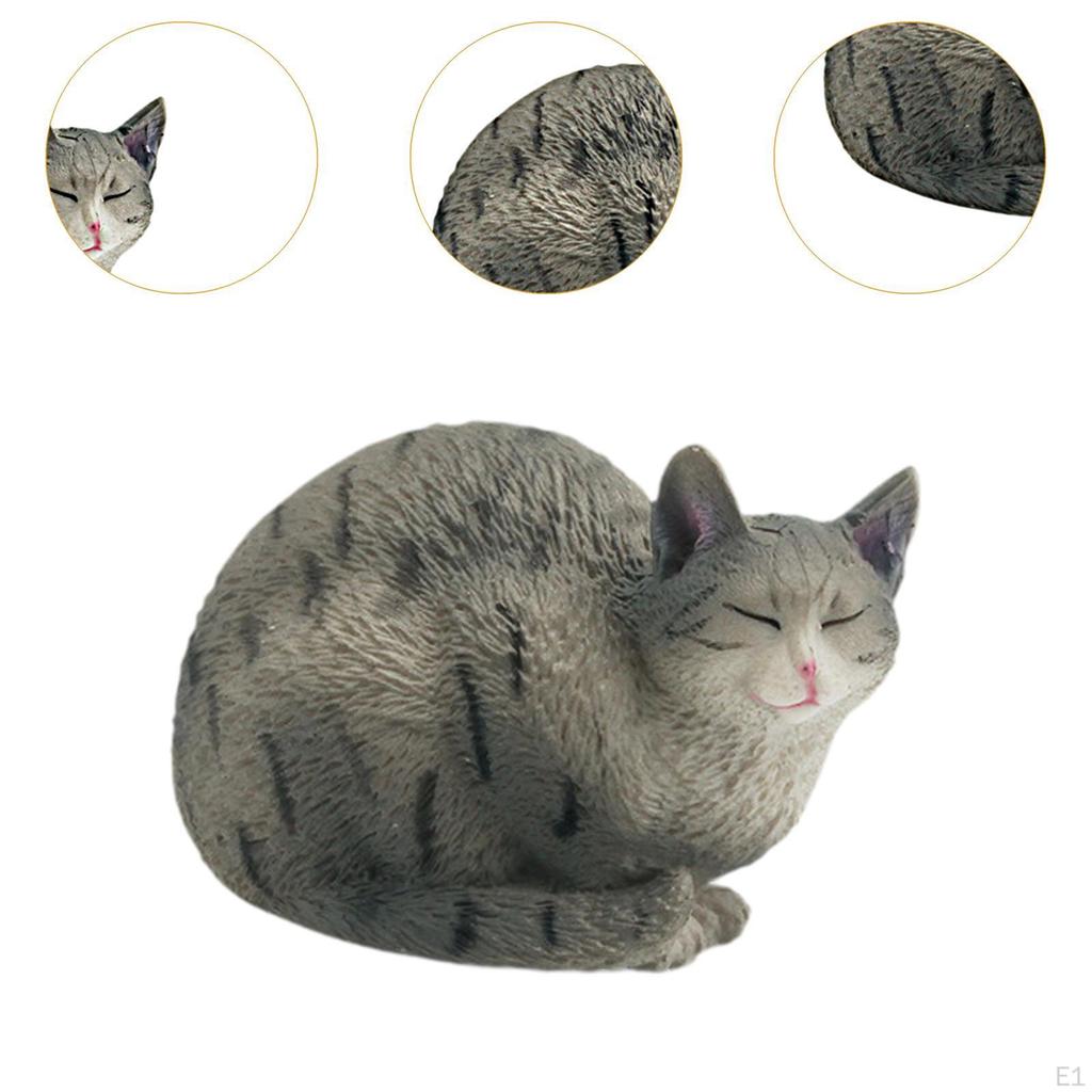 Cat Figurine Model for Office Decor and Pet Lovers