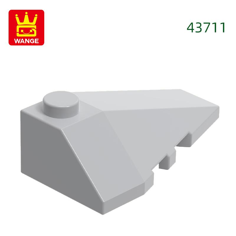 Нетоксичные 74 шт./лот 43711 Правый скошенный клин 4x3 Тройные строительные блоки Аксессуары для Moc Совместимы с Bricks Детские игрушки Подарок Bo