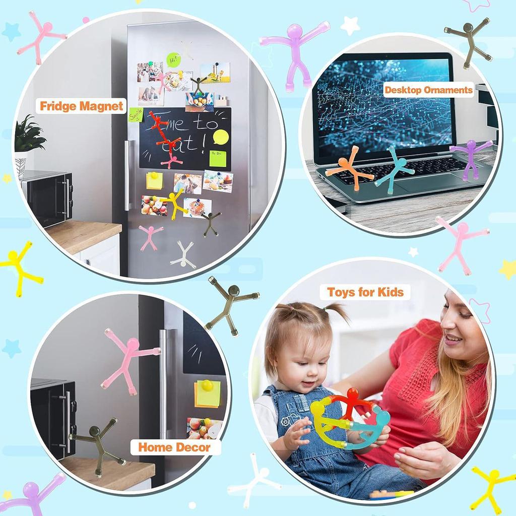 Красочная фигурка-магнит для лазания по стенам - Мягкий резиновый магнит на холодильник