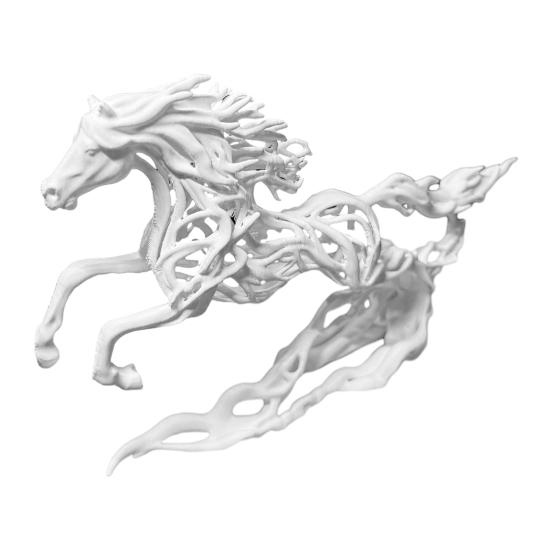 Фигурка лошади, напечатанная на 3D-принтере, стоящая, полая скульптура лошади, настольные зодиакальные украшения в виде лошади для декора дома, стола, полки