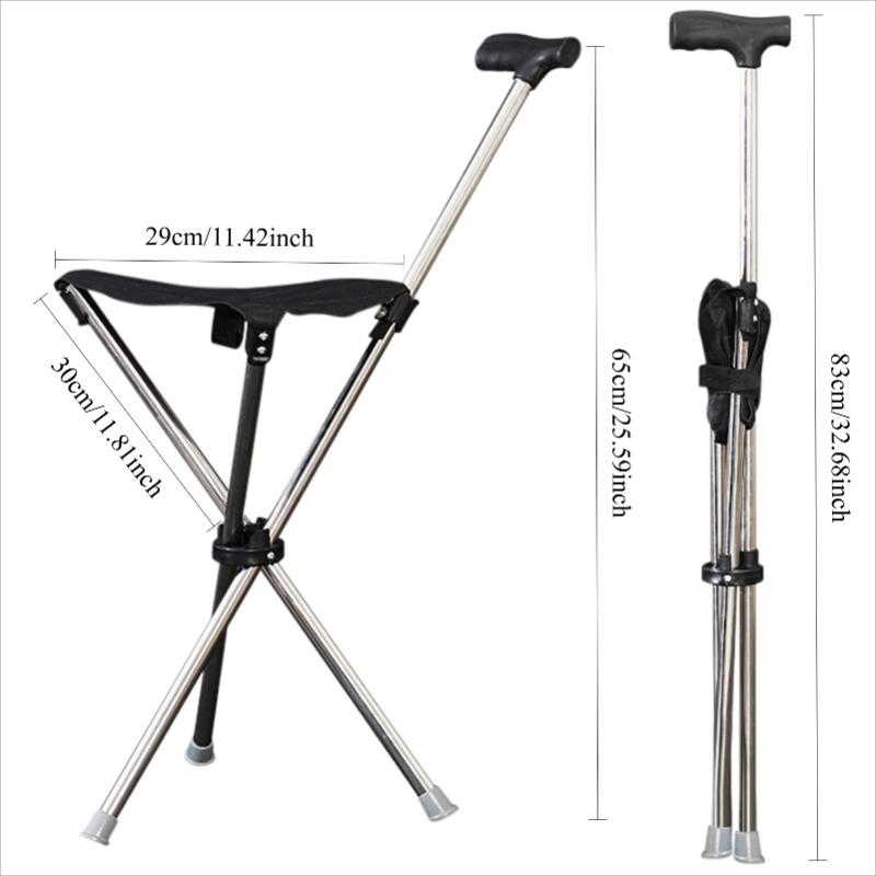 Складная трость, легко носить, сиденье, портативный табурет, складной стул, нескользящая ручка, сверхлегкая трость для ходьбы на открытом воздухе