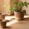 Straw Weaving Flower Plant Pot Handmade Flowerpot Storage Basket Wicker Basket Indoor Outdoor