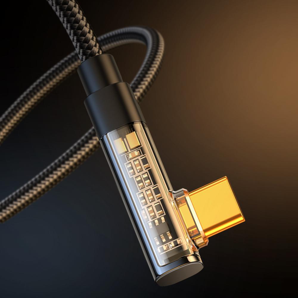 Joyroom 3A Fast Charge 1.2m USB-C To USB-A Gaming Cable, Angled Design, Black