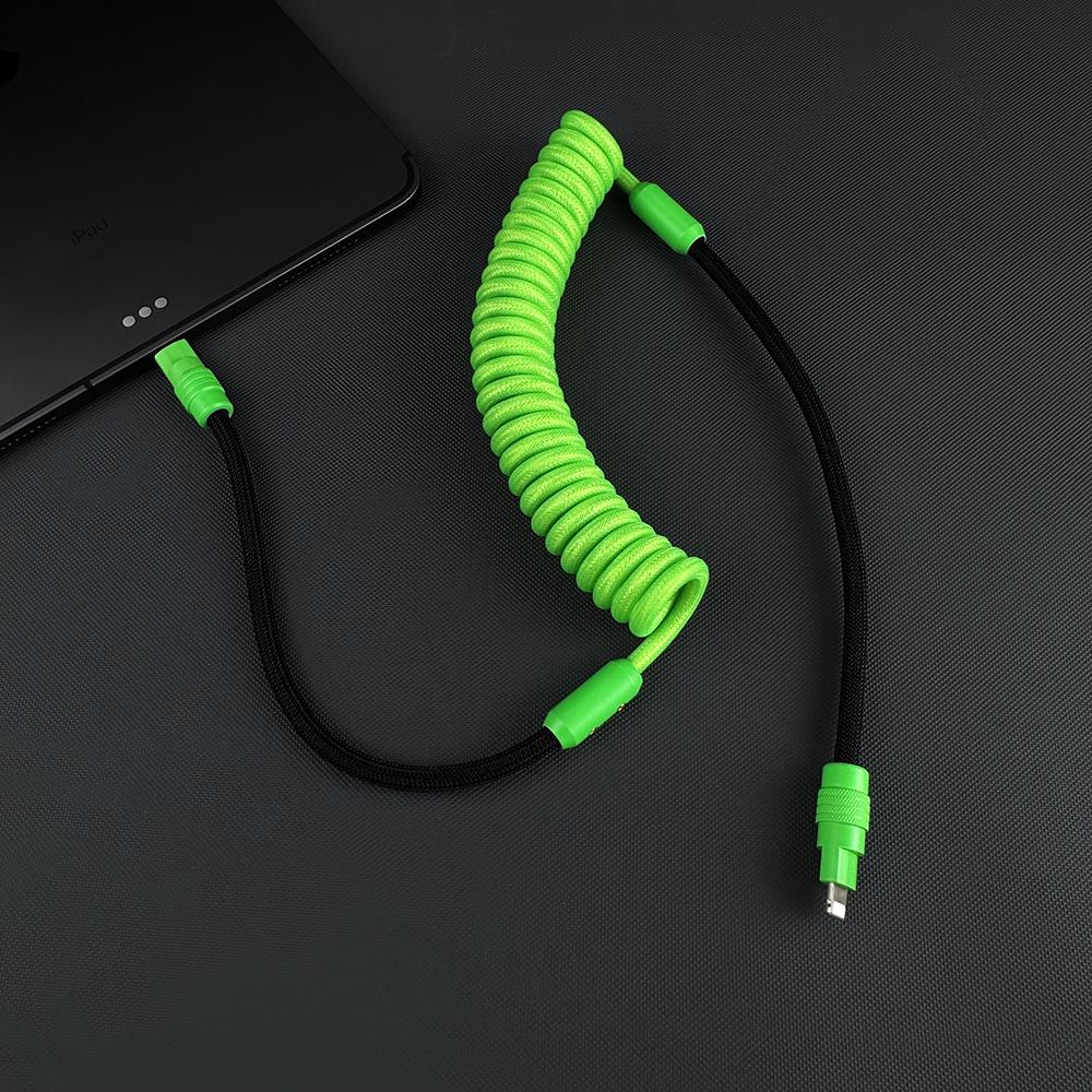 Spring Pull Telescopic 66W 3A USB Type C Micro USB Fast Charging Cable for iPhone Android Phone Accessories Car USB Data Cable