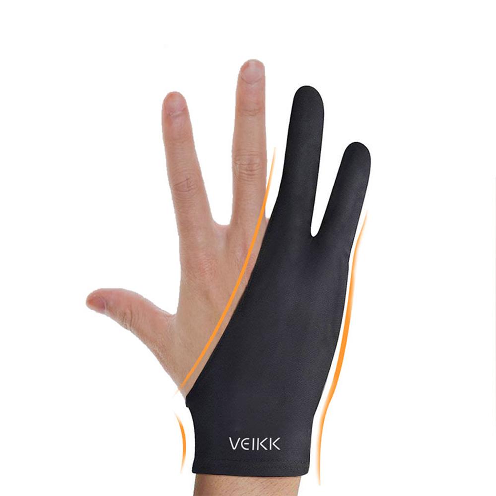 Перчатки для рисования VEIKK Перчатки для рисования двумя пальцами Легкие и мягкие перчатки с защитой от пота для графики VEIKK