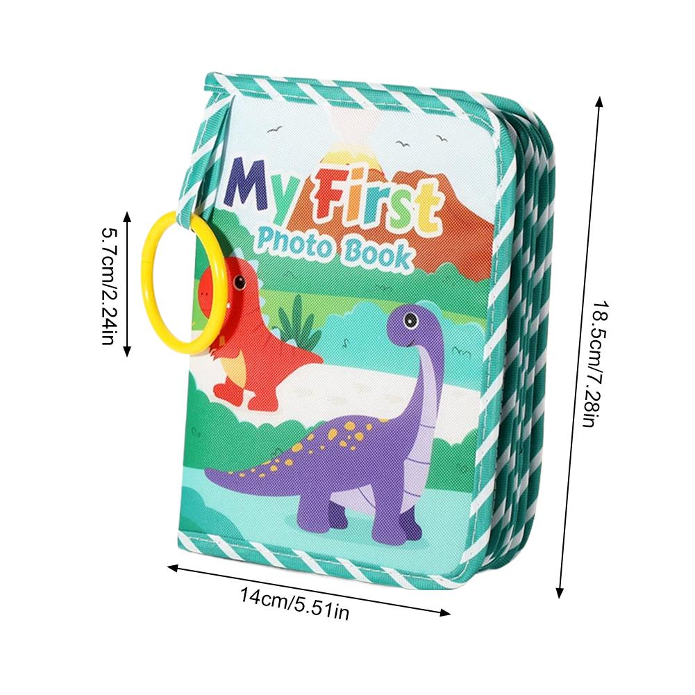 Cartoon Fabric Photo Album for My First Baby Photo Book with Safe Mirror Baby Growth Souvenirs