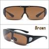 Lunari Over-the-Eye Sunglasses with Flip-Up Lenses, Polarized Cover Glasses, for Sports and Outdoors, UV Protection, Brown (Brown)