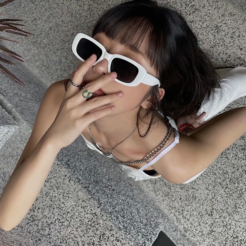 Солнцезащитные очки корейские УФ-защита квадратная оправа винтажные модные очки маленькое лицо Метеор [88flix]