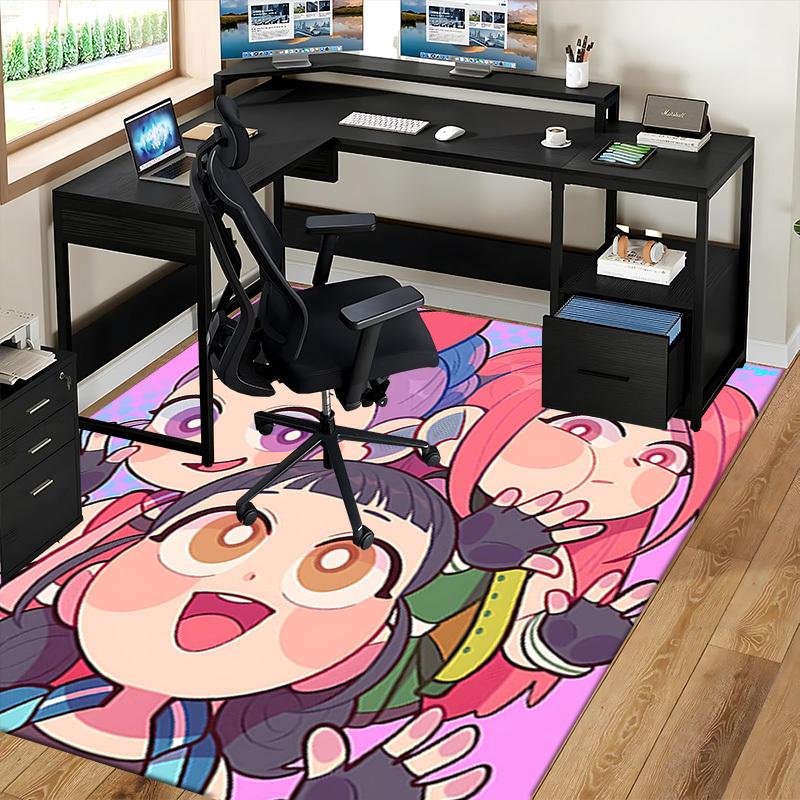 1pc Anime Cartoon Design Office Chair Mat - Doraemon Characters, Non-Slip Carpet for Home Decor, Suitable for All Seasons.Y048