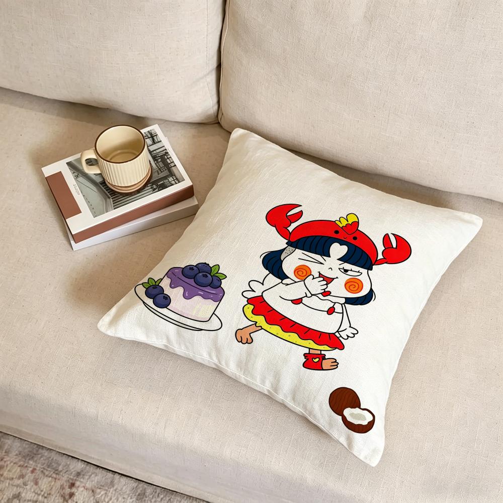 Samyang Buldak Chicken Ramen Cushion Cover Fabric Soft Furnishing,Pillowcase, Cushion Cover, Sofa Pillow, Home Decoration