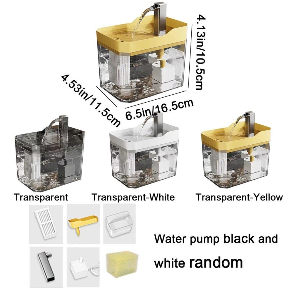Удобная 1,5 л поилка для домашних животных, умная поилка с автоматическим фильтром, фонтанчик для питья для домашних животных, прозрачная миска для питья с насосом, для кошек, для дома