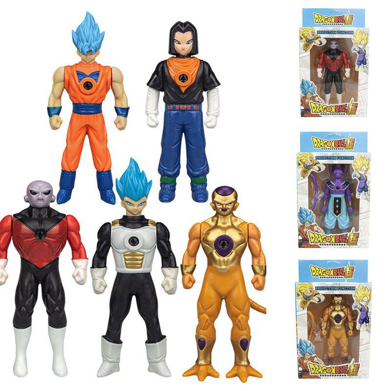 Dragon Ball Z Light Projection Figure Model Blue Goku Vegeta Kids Gift**