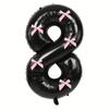 32-дюймовый розовый бант, черный алюминиевый пленочный цифровой воздушный шар, воздушный шар для украшения свадьбы и вечеринки в День святого Валентина