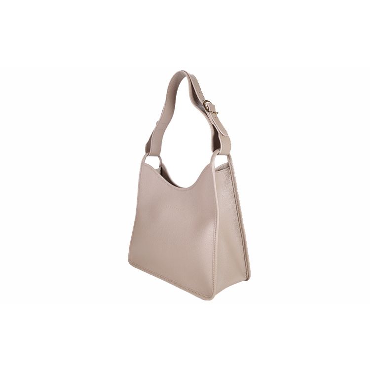 Longchamp Le Foulonne 29 Layered Leather Shoulder Bag Women Shoulder Bag Gray-Brown 10155021P55