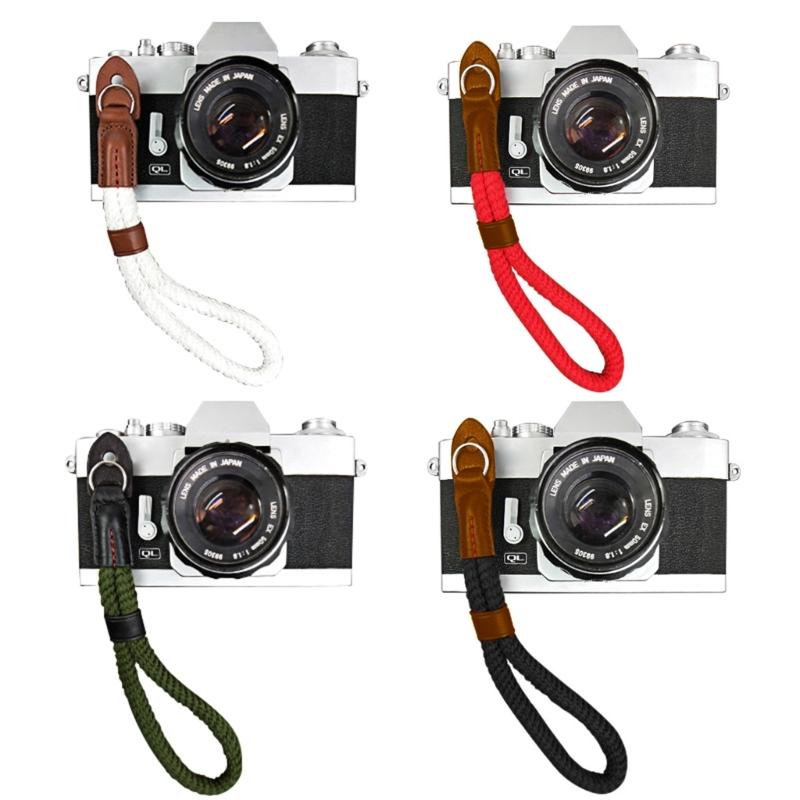 Ремешок на запястье для DSLR и беззеркальной камеры, быстросъемный, с безопасным креплением, ручной работы, из нейлоновой веревки