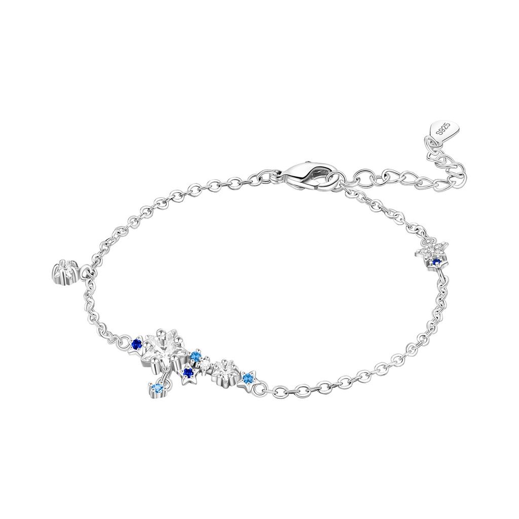 New 925 Silver Rose Gold Double-layer Heart Bracelet Chain Link Women Bracelet Birthday Festival Jewelry Gifts