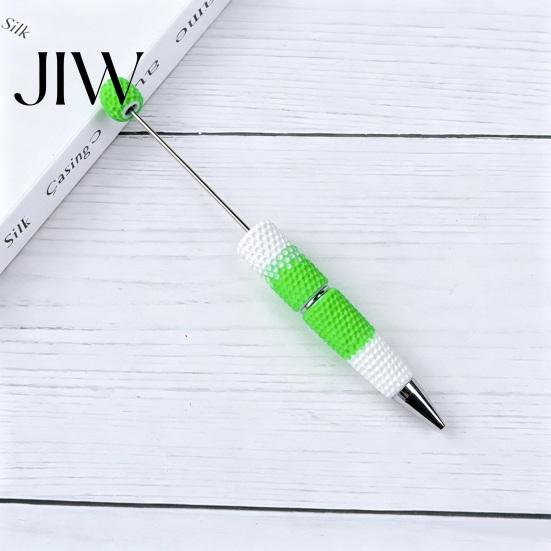 Novelty Rainbow Pens DIY Beadable Pen, Colorful Fancy Beaded Crafting Ballpoint Gift for Students, Party Favors, Creative Office Supplies Decorative