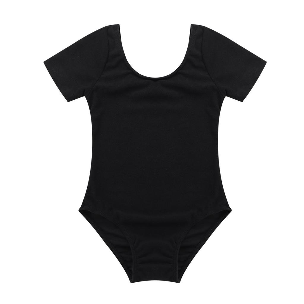 Балетный купальник с короткими рукавами для девочек, гимнастический трико, детский боди, комбинезон, танцевальный трико для балерины