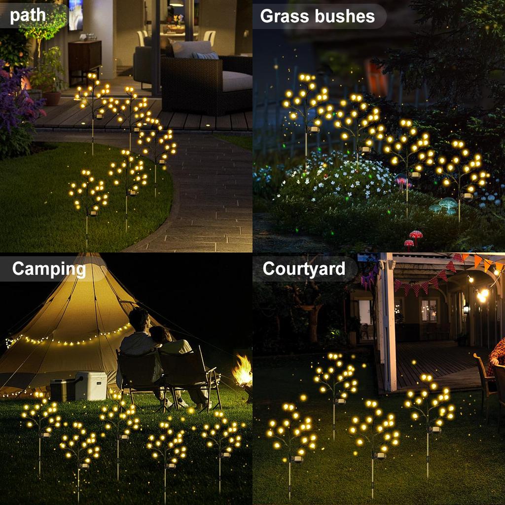 Форма ветки дерева Солнечные садовые декоративные фонари Наружные водонепроницаемые заземляющие фонари Ландшафтные фонари