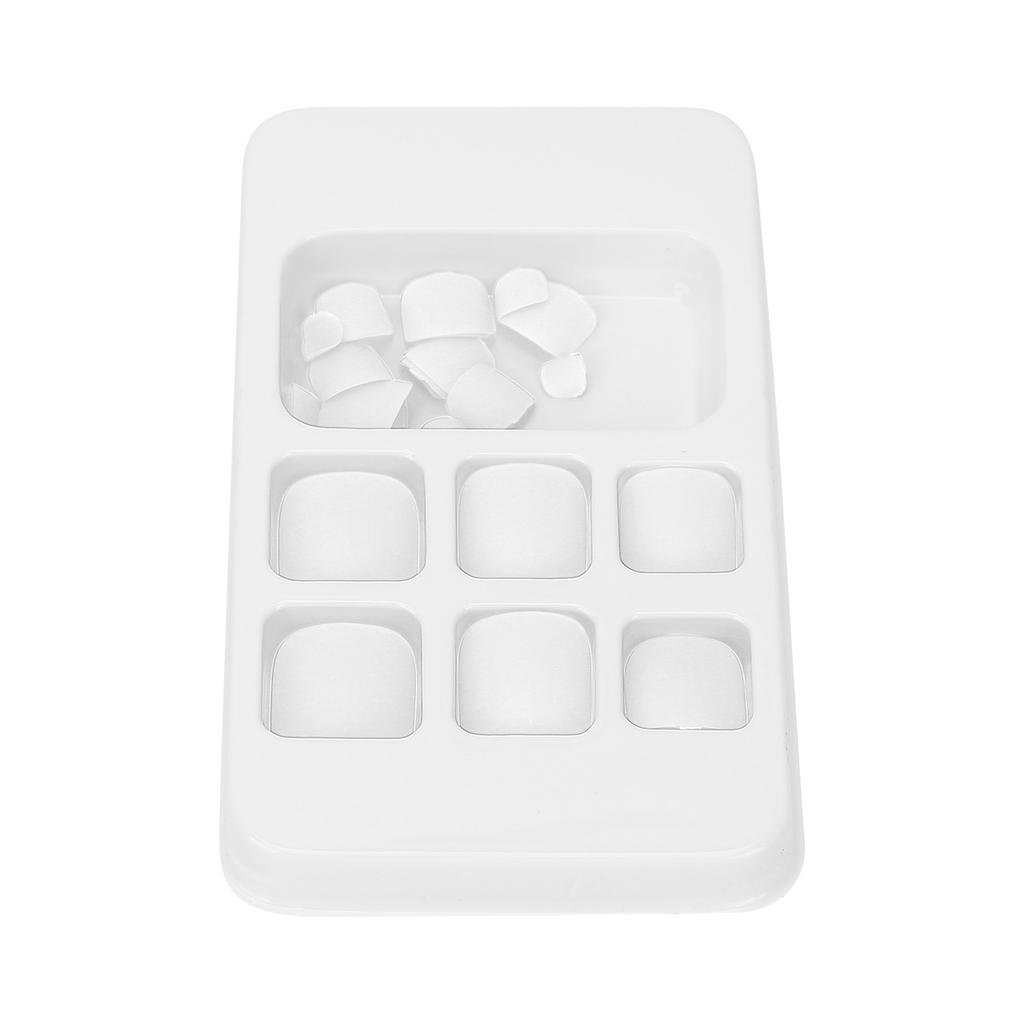 24 Pcs Solid Color False Toe Nails Short Square Fake Toenails Artificial Nail Tips for Women Girls