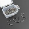 50pcs/pack 8011 Coating High Carbon Fishing Hooks Barbed Hooks Stainless Steel Carp Fishing