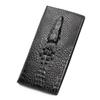 Мужские длинные кошельки с узором из крокодиловой кожи, винтажный дизайн, держатель для визиток, кошелек для денег
