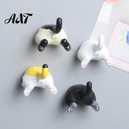 Animal Fridge Art 3D Cat Butt Refrigerator Magnet, Kitten Ass Whiteboard Cabinet Metal Surface Magnets Home Kitchen Office Decoration Gift for Lovers