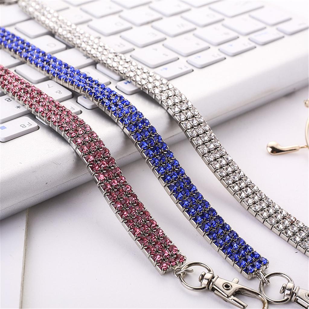 Pet Dog Bling Rhinestone Collars Fancy Necklace For Cats Small Dogs Female Puppy Collars